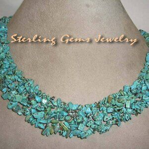 Breathtaking Genuine Turquoise Stone Necklace